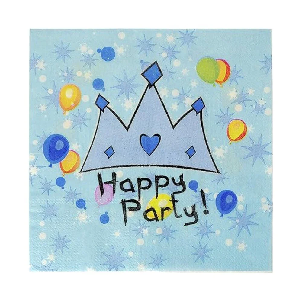 Little Prince Blue Party Pack--Plates, cups, party favors & Bags, cutlery For 10